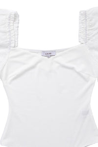 Lilou LS shirring sleeve bodysuit