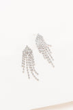 Lovoda Rhinestone Tassel Earrings