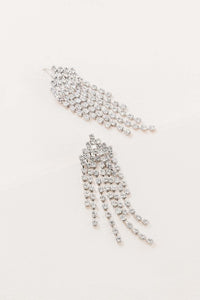 Lovoda Rhinestone Tassel Earrings