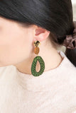 Lovoda Oval Wicker Drop Earrings