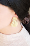 Lovoda Gold Shell Drop Earrings