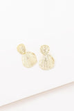 Lovoda Gold Shell Drop Earrings