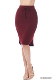 ZENANA SELF TIE TULIP HEM SKIRT WITH SIDE POCKETS