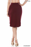 ZENANA SELF TIE TULIP HEM SKIRT WITH SIDE POCKETS