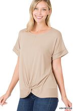 Load image into Gallery viewer, ZENANA Rayon Span Crepe Knot-Front Top