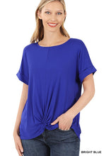 Load image into Gallery viewer, ZENANA Rayon Span Crepe Knot-Front Top