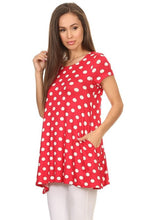 Load image into Gallery viewer, Moa Collection Polka dot printed tunic top