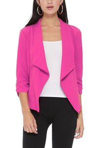 Moa Collection Casual, solid, waist length, blazer jacket