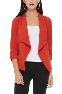 Moa Collection Casual, solid, waist length, blazer jacket