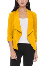 Load image into Gallery viewer, Moa Collection Casual, solid, waist length, blazer jacket