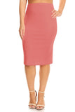 Moa Collection Plus Size Knee length pencil Skirt