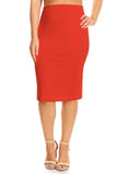 Moa Collection Plus Size Knee length pencil Skirt