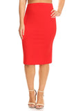 Moa Collection Plus Size Knee length pencil Skirt