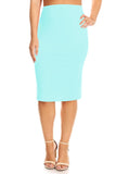 Moa Collection Plus Size Knee length pencil Skirt