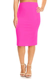 Moa Collection Plus Size Knee length pencil Skirt