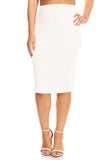 Moa Collection Plus Size Knee length pencil Skirt