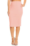 Moa Collection Plus Size Knee length pencil Skirt