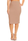 Moa Collection Plus Size Knee length pencil Skirt