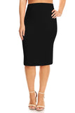 Moa Collection Plus Size Knee length pencil Skirt