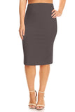 Moa Collection Plus Size Knee length pencil Skirt