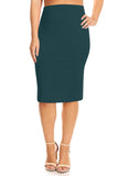 Moa Collection Plus Size Knee length pencil Skirt