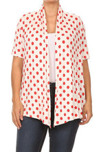 Load image into Gallery viewer, Moa Collection Polka dot Open Front Short sleeve cardigan