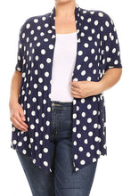 Load image into Gallery viewer, Moa Collection Polka dot Open Front Short sleeve cardigan