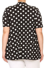 Load image into Gallery viewer, Moa Collection Polka dot Open Front Short sleeve cardigan