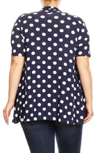 Load image into Gallery viewer, Moa Collection Polka dot Open Front Short sleeve cardigan