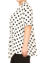 Load image into Gallery viewer, Moa Collection Polka dot Open Front Short sleeve cardigan