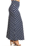 Moa Collection Plus size Polka dot  maxi length skirt