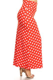 Moa Collection Plus size Polka dot  maxi length skirt