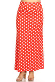 Moa Collection Plus size Polka dot  maxi length skirt