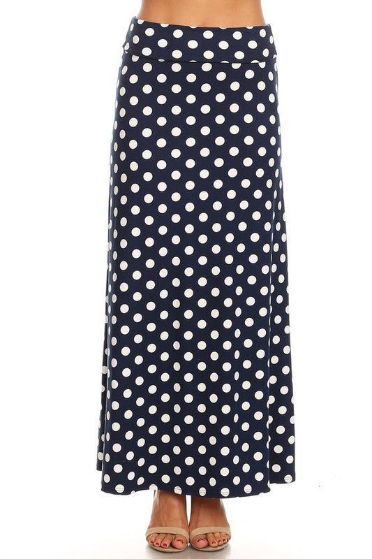 Moa Collection Polka dot maxi length skirt