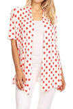 Moa Collection Polka dot print, loose fit cardigan