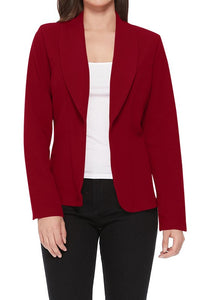 Moa Collection Open front Long sleeves Casual fitted style blazer