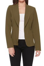 Load image into Gallery viewer, Moa Collection Open front Long sleeves Casual fitted style blazer