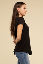 Load image into Gallery viewer, ZENANA Round Hem Rayon Short Sleeve Top