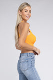 ZENANA Ribbed Cropped Racerback Tank Top