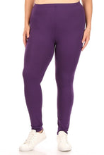 Load image into Gallery viewer, Moa Collection Plus Solid high rise Fitted leggings