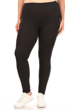 Load image into Gallery viewer, Moa Collection Plus Solid high rise Fitted leggings