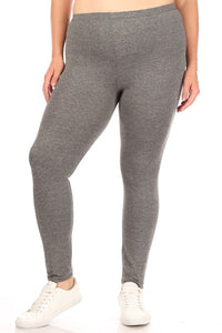 Moa Collection Plus Solid high rise Fitted leggings