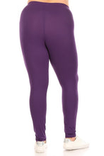 Load image into Gallery viewer, Moa Collection Plus Solid high rise Fitted leggings