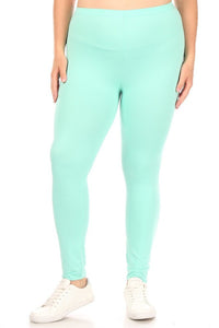 Moa Collection Plus Solid high rise Fitted leggings