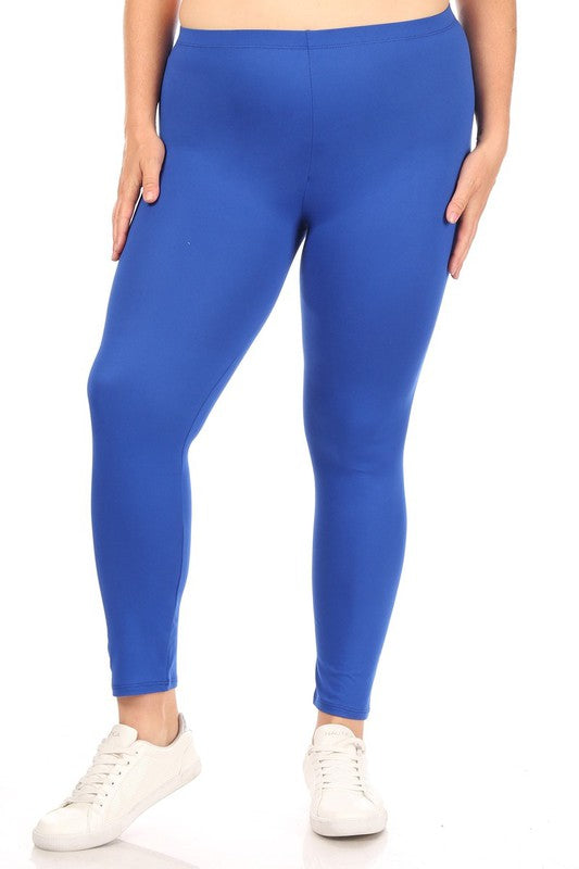 Moa Collection Plus Solid high rise Fitted leggings