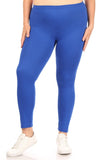 Moa Collection Plus Solid high rise Fitted leggings