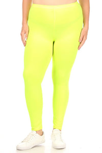 Moa Collection Plus Solid high rise Fitted leggings