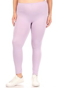 Moa Collection Plus Solid high rise Fitted leggings