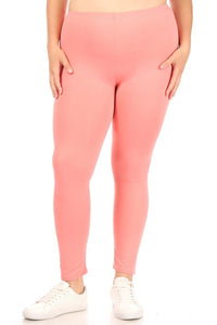 Moa Collection Plus Solid high rise Fitted leggings