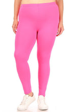 Load image into Gallery viewer, Moa Collection Plus Solid high rise Fitted leggings